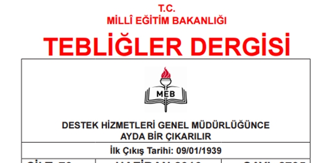 Haziran aynn Tebliler Dergisi yaymland