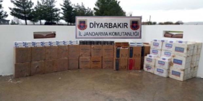 Diyarbakr'da 20 bin paket kaak sigara ele geirildi
