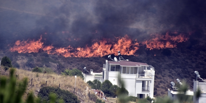 Bodrum'da kan yangn yerleim yerine de srad