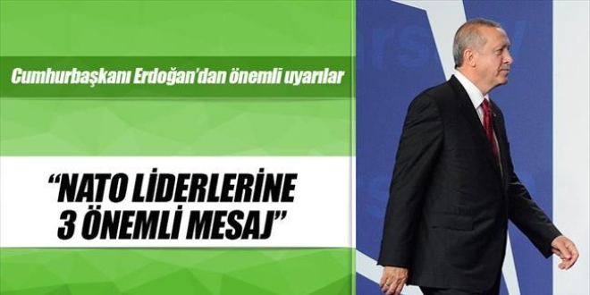 Erdoan'dan liderlere NATO'da  kritik mesaj