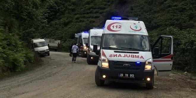 Giresun'da minibs dere yatana yuvarland: 4 l