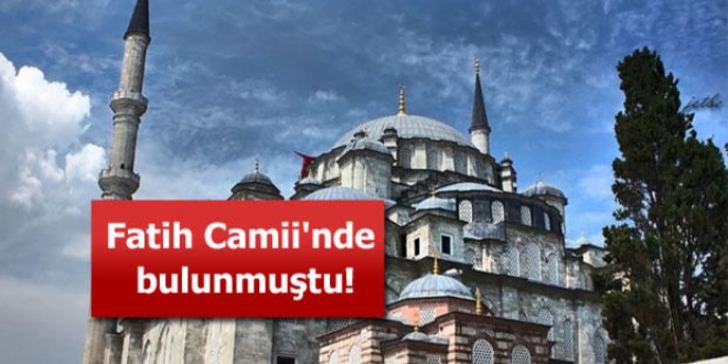 Fatih Camii'nde bulunan fla diskin srr zld