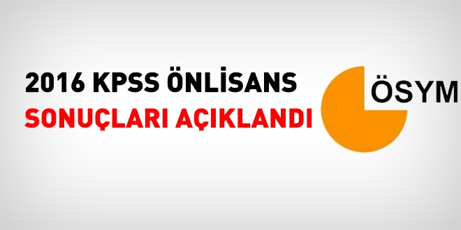 2016 KPSS nlisans sonular akland