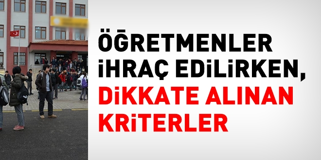 retmenler ihra edilirken dikkate alnan kriterler!