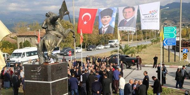 Hatay Drtyol'da heykel tartmas