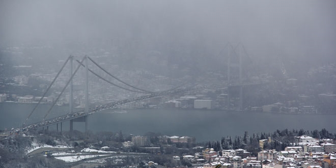 stanbul'da youn kar ya, gemi geileri kapatld