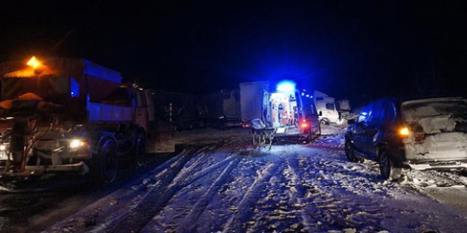 Trafik kazas nedeniyle Edirne - stanbul yn kapand