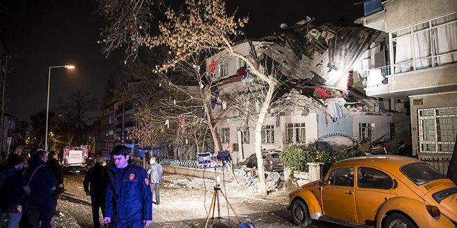 Ankara'daki doalgaz patlamas tapu  lojmanlarnda olmu