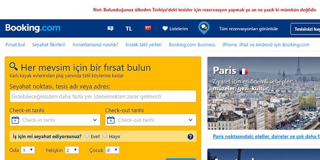 TROB'dan Booking.com aklamas