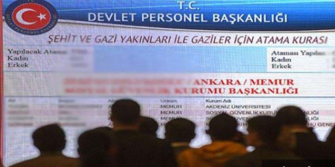 293 ehit, gazi yakn ve gazilerin atama kuras gerekleti