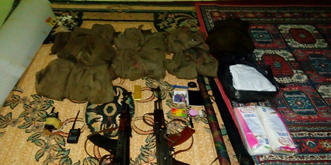 PKK'l terristler silahlar ve mhimmat camiye gizlemi