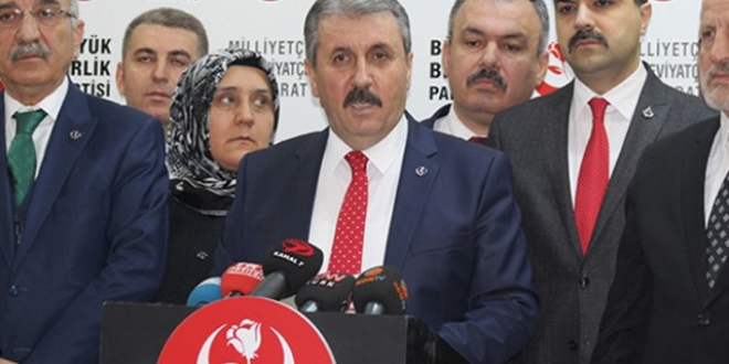 BBP Genel Bakan Destici, Erdoan' tebrik etti