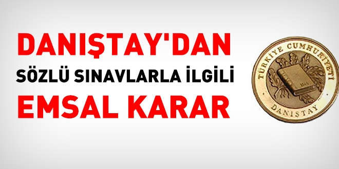 Dantay'dan, szl snavlarla ilgili emsal karar