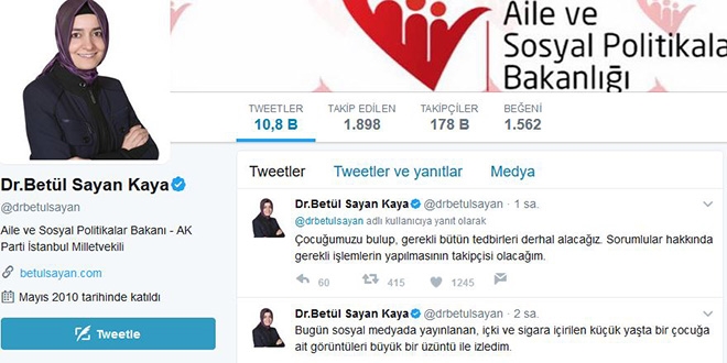 Bakan Kaya'dan 'iki iirilen ocuk' aklamas