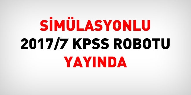 2017/7 simlasyonlu KPSS Robotu yaynda