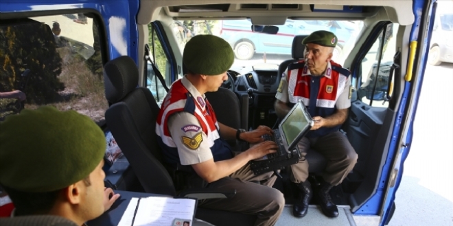 Bartn'da jandarmadan 'drone'lu denetim