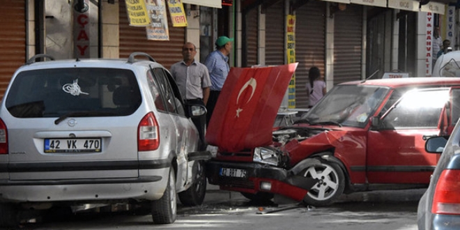 Konya'da kaza yapan gen kz krize girdi