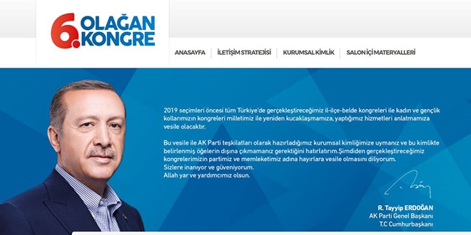 AK Parti'den 6. Olaan Kongre'ye zel web sitesi