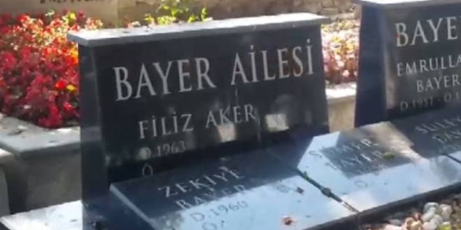 Filiz Aker bir ay nce bu mezar hazrlatm