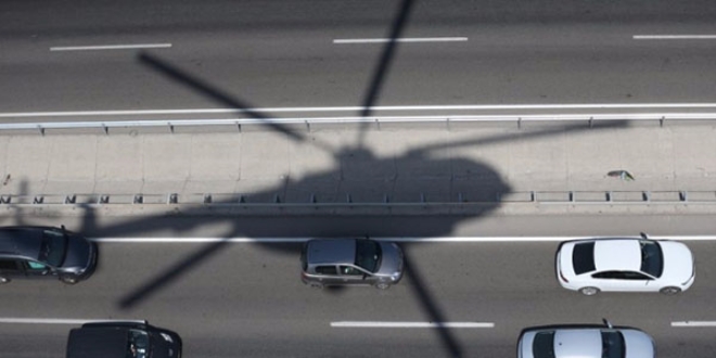 Trafik younluuna helikopterli denetim