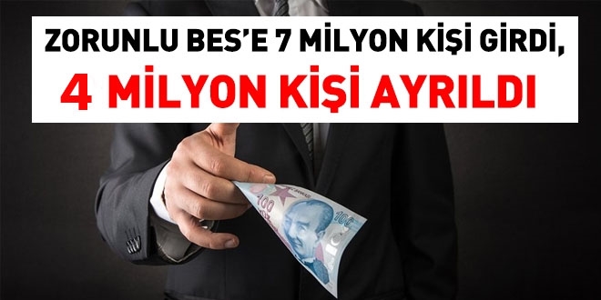 BES'e 7 milyon kii zorunlu olarak girdi, 4 milyonu kt