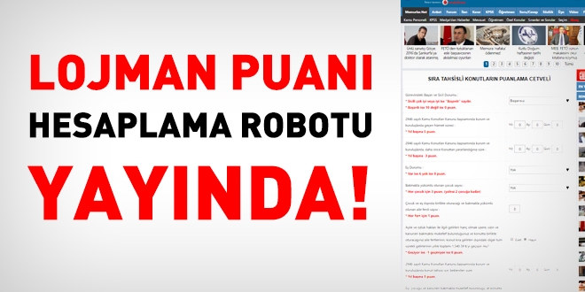 Lojman puan hesaplama robotu