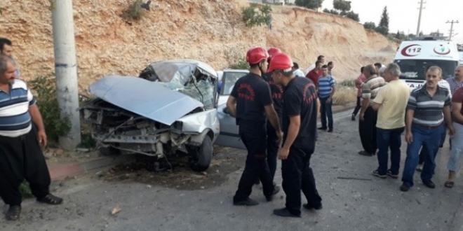 Kahramanmara'ta trafik kazas: 2'si ocuk, 5 yaral