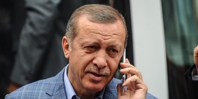 Erdoan, Naim Sleymanolu ile telefonla grt