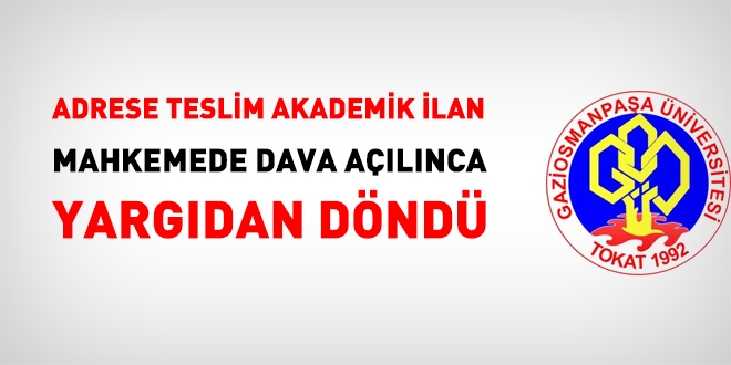 Adrese teslim akademik ilan mahkemeden dnd