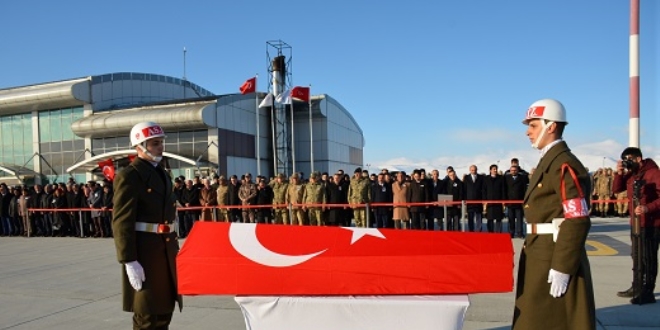 Ar ehidinin cenazesi memleketine gnderildi