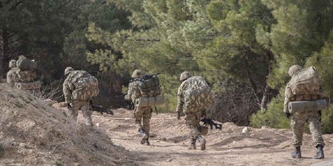 Mehmetik Afrin'daki terristleri vuruyor