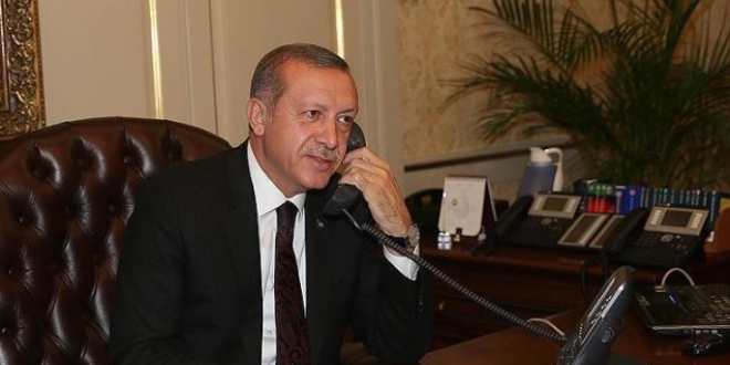 Cumhurbakan Erdoan'dan telefon diplomasisi