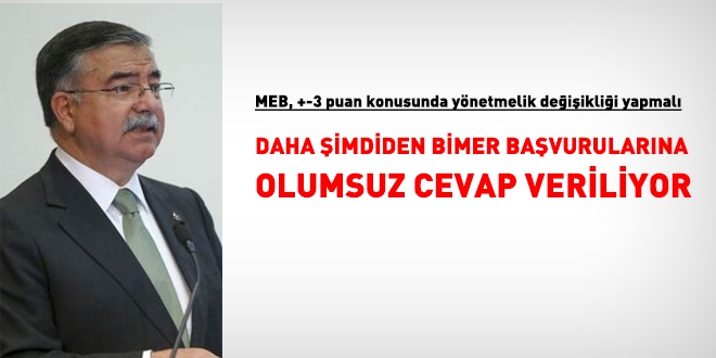 MEB, daha imdiden BMER bavurularna olumsuz yant vermeye balad