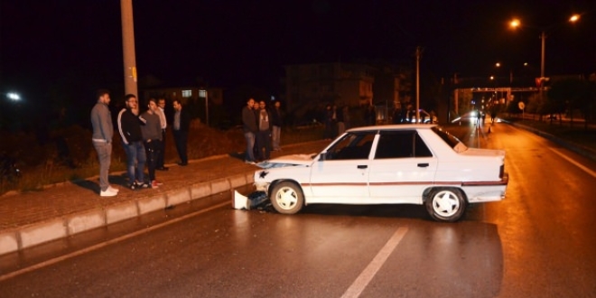 Ktahya'da otomobilin arpt kadn ld