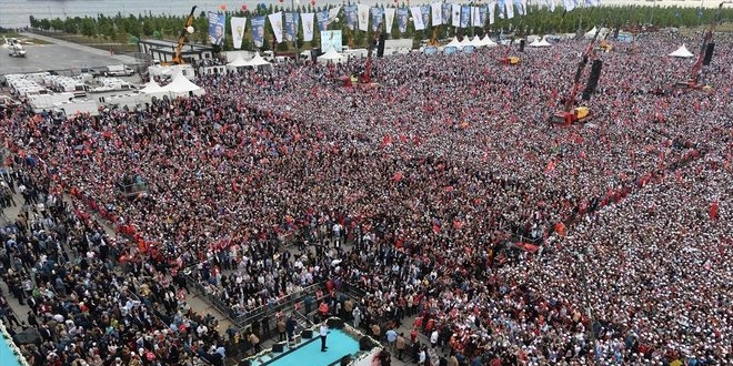 AK Parti'nin Byk stanbul Mitingi sona erdi