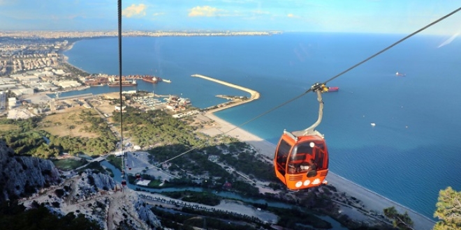 Antalya'daki teleferik ile 6 ayda 200 bin ziyareti tand