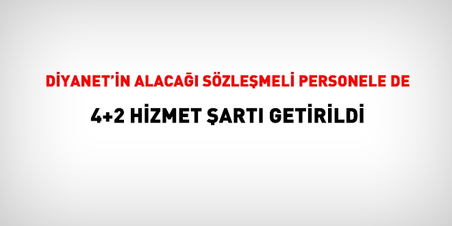 Diyanet'in alaca szlemeli personele de 4+2 art getirildi