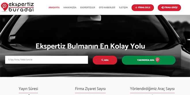 Bu site, yaknzdaki oto ekspertiz firmalarn gsteriyor