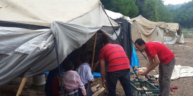 Ordu'da fndk iileri su baskn nedeniyle tahliye edildi