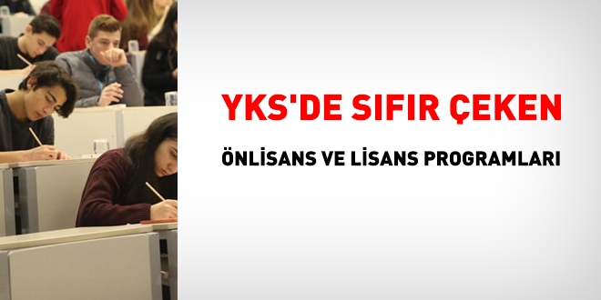 YKS'de sfr eken programlar