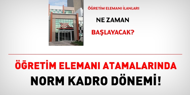 Resmi Gazetede yaymland. retim eleman ilanlar yaynlanmaya balayacak