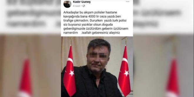 Polise hakaret ettii iddia edilen muhtar gzaltna alnd