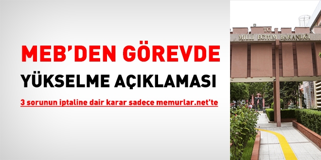 MEB'den yeni grevde ykselme aklamas