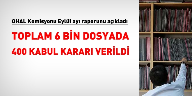 OHAL Komisyonu, Eyll raporunu yaymlad