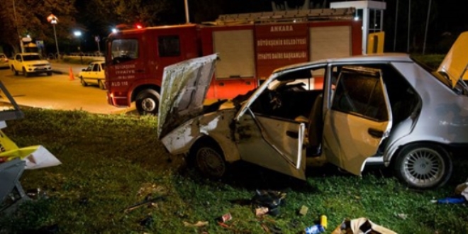 Ankara'da trafik kazas: 3 yaral