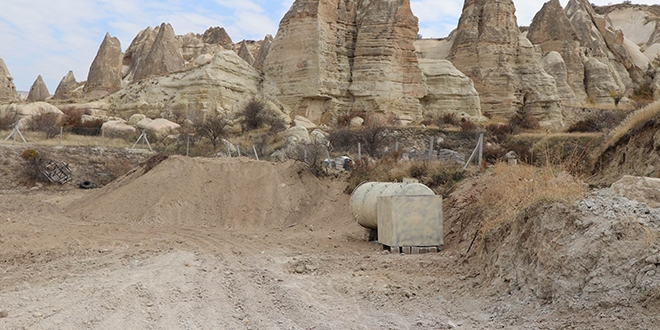 Kapadokya'da kaak binann zeri toprakla rtld