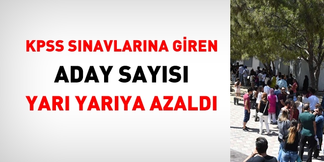 KPSS'ye giren aday says, yar yarya azald