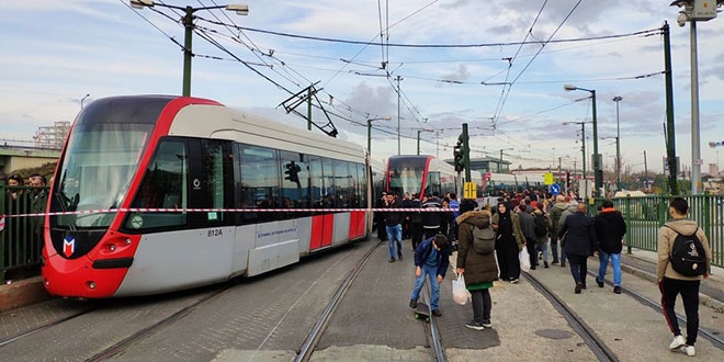 Cevizliba'da tramvay kazas