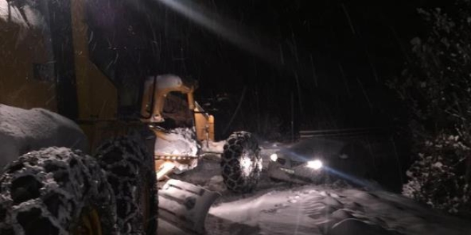 Ordu'da kar yollar kapatt, ekipler hastalar iin seferber oldu