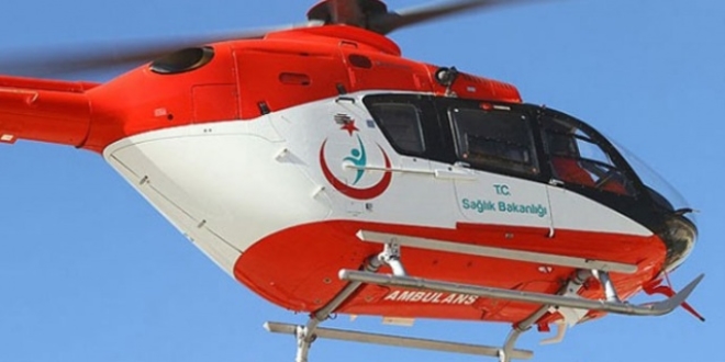 Helikopter ambulanstan  cret almayan tek lkeyiz